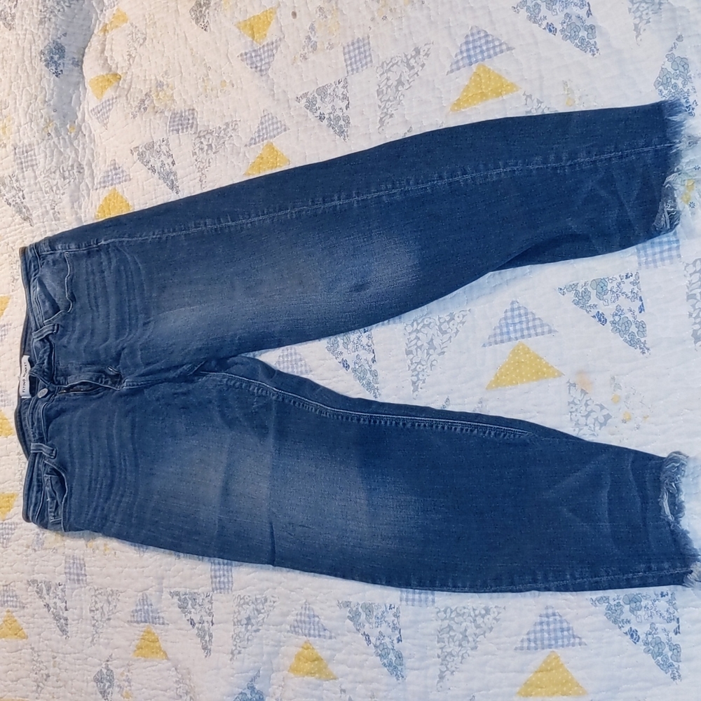 Flying monkey size 32 skinny jeans high waisted distressed hem